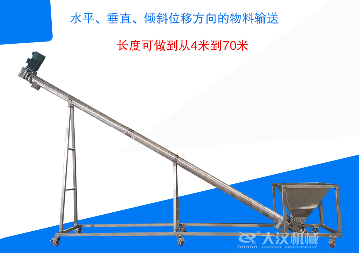 長度可做到從4米到70米 ,支持水平、垂直、傾斜位移方向的物料輸送