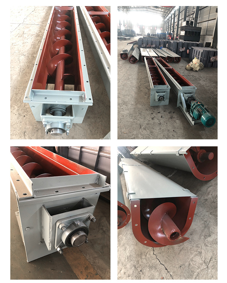 U型螺旋輸送機細節展示,采用不銹鋼材質,輸送穩定